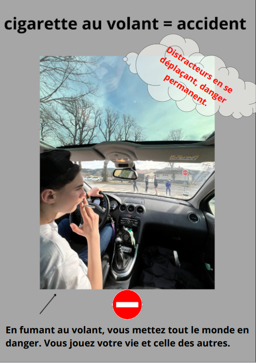 Image 7 : Affiche equipe Clope Au Volant Accident Au Tournant - Lycee LaSalle